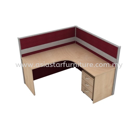 CLUSTER OF 1 OFFICE PARTITION WORKSTATION 1 - Partition Workstation Pudu | Partition Workstation Setapak | Partition Workstation Taman Melawati | Partition Workstation Setiwangsa