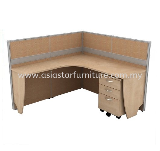 CLUSTER OF 1 OFFICE PARTITION WORKSTATION 4 - Partition Workstation Sungai Besi | Partition Workstation Sri Petaling | Partition Workstation Seri Kembangan | Partition Workstation Gombak