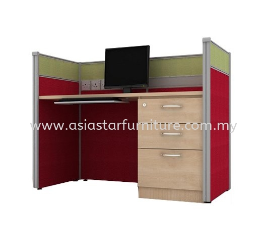 CLUSTER OF 1 OFFICE PARTITION WORKSTATION 10 - Partition Workstation Rawang | Partition Workstation Bandar Botanic | Partition Workstation Bandar Bukit Raja | Partition Workstation Bandar Bukit Tinggi