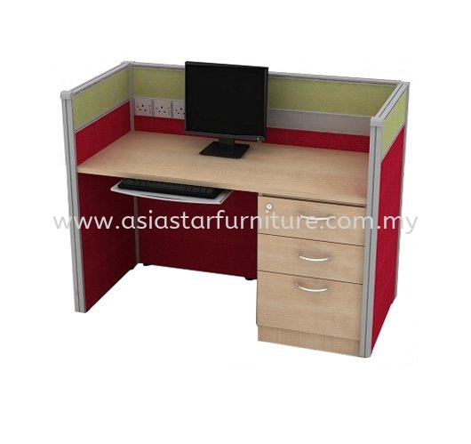 CLUSTER OF 1 OFFICE PARTITION WORKSTATION 11 - Partition Workstation Selayang | Partition Workstation Rawang | Partition Workstation Kepong | Partition Workstation Segambut