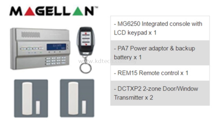 Paradox Magellan MG6250 Wireless Alarm MG1 Package