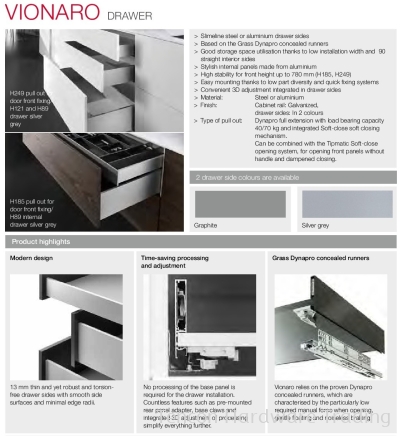 Vionaro Drawer Features