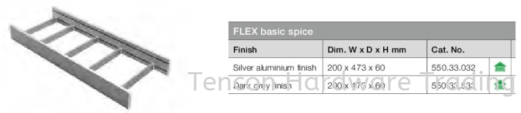 Flex Basic Spice FLEX Drawer Drawer Runner Hafele Kitchen Solution