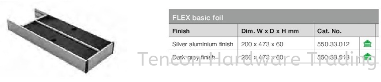 FLEX Basic Foil FLEX Drawer Drawer Runner Hafele Kitchen Solution