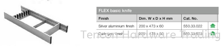 FLEX Basic Knife FLEX Drawer Drawer Runner Hafele Kitchen Solution