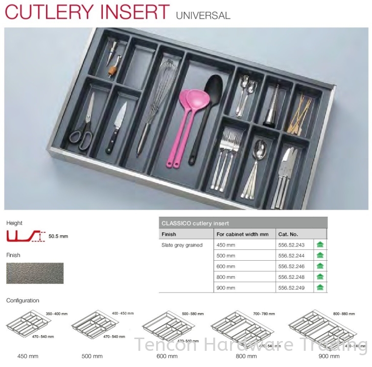 Classico Cutlery Insert Cutlery Insert Drawer Runner Hafele Kitchen Solution