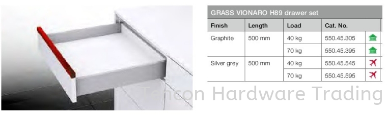 Grass Vionaro H89 Drawer Set Vionaro Drawer Runner Hafele Kitchen Solution