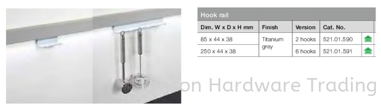 Hook Rail Linero Mosaiq Kitchen Storage & Accessories Hafele Kitchen Solution