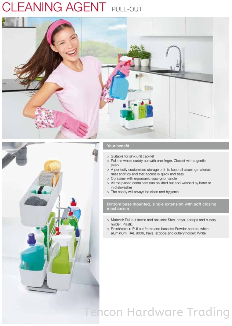 Cleaning Agent Pull Out Cleaning Agent Pull-out Kitchen Storage & Accessories Hafele Kitchen Solution