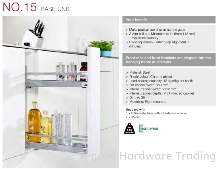 No 15 Base Unit No 15 Base Unit Kitchen Storage & Accessories Hafele Kitchen Solution