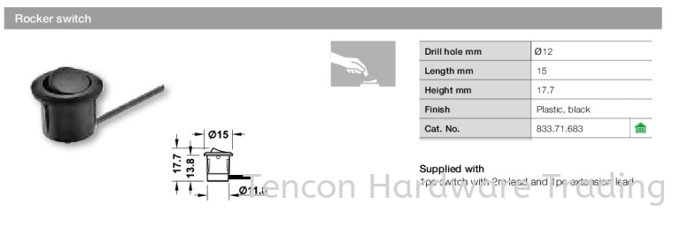 Rocker Switch Switches Lighting System Hafele Kitchen Solution