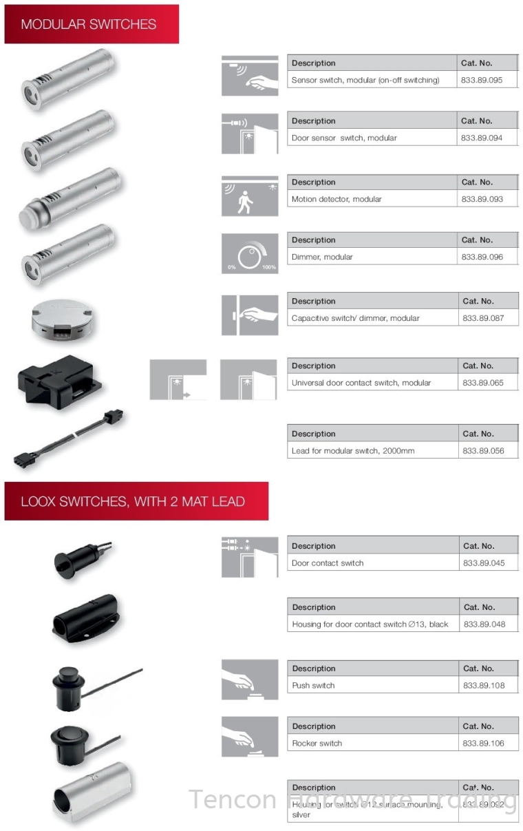 Switches Switches Lighting Solution Hafele Wardrobe