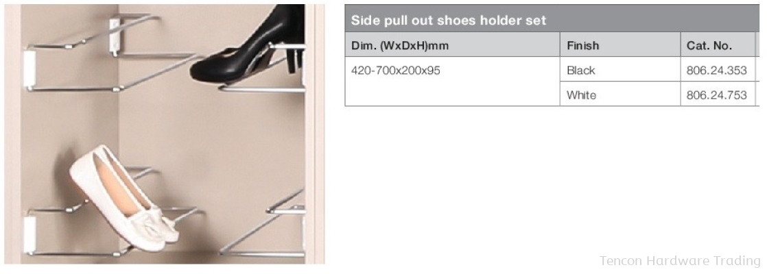 Side Pull Out Shoes Holder Set