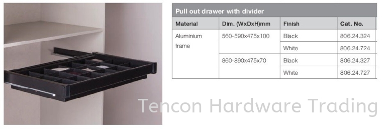 Pull Out Drawer with Divider Pull Out Storage System Premio Wardrobe Fitting Hafele Wardrobe