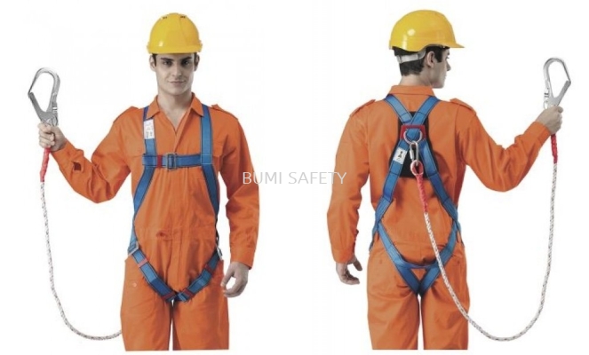 Full Body Harness Built-in Lanyard & Large Hook SIRIM