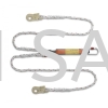 Polyamide Twin Lanyard With Absorber Small Hook Fall Protection