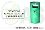 OLYMPIC 30 C/W ASHTRAY TOP AND INNER BIN General Bins Bins and Receptacles