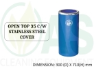 OPEN TOP 35 C/W STAINLESS STEEL COVER Tong Sampah Pelbagai Guna Tong Sampah 