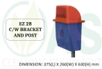 EZ 28 C/W BRACKET AND POST General Bins Bins and Receptacles