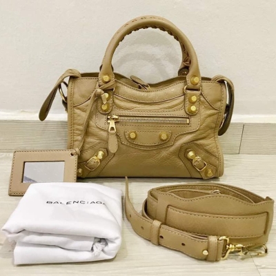 (SOLD) Balenciaga Classic Mini in Beige with GHW