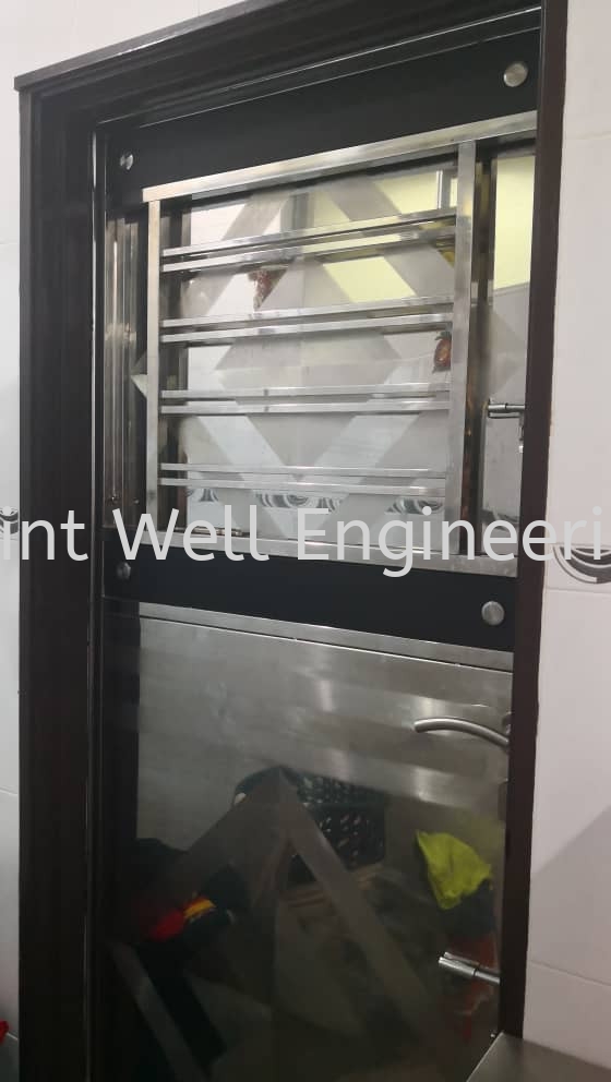 Steel Safety Door Kitchen Double Open back Door Safety Door