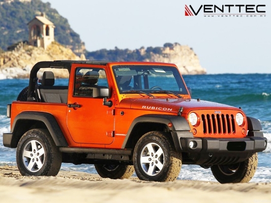 JEEP WRANGLER / SAHARA (JK) (2 DOOR) VENTTEC DOOR VISOR