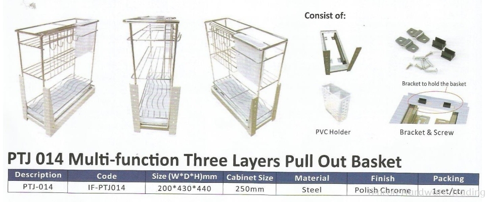 Multi Function Two Layers Pull Out Basket