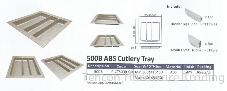 ABS Cutlery Tray Cutlery Tray eTen Furniture Hardware