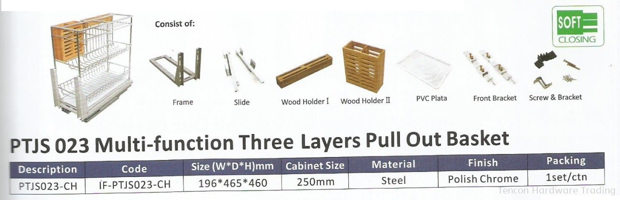 Multi Function Two Layers Pull Out Basket