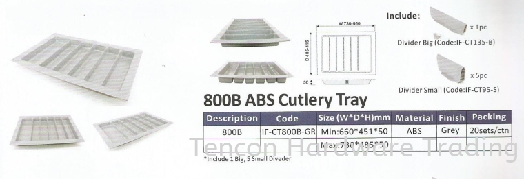 ABS Cutlery Tray Cutlery Tray eTen Furniture Hardware