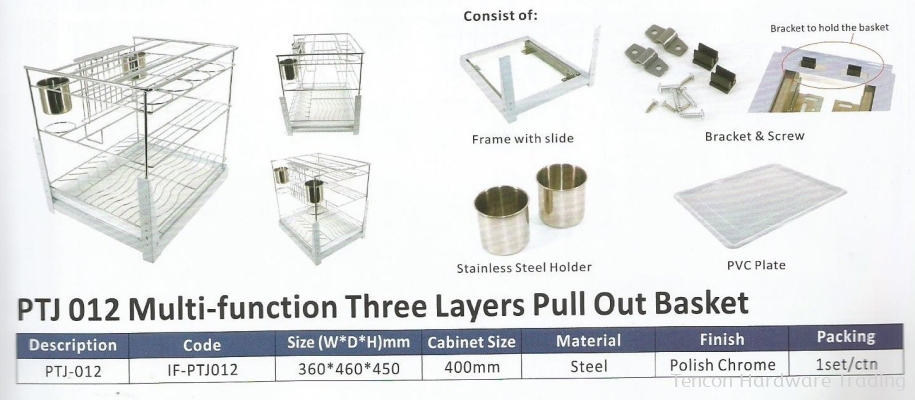 Multi Function Three Layers Pull Out Basket