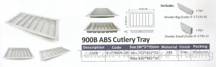 ABS Cutlery Tray Cutlery Tray eTen Furniture Hardware