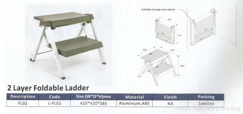 2 Layer Foldable Ladder