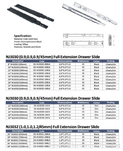 Full Extension Drawer Slide