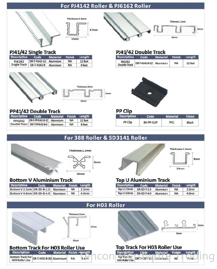 Aluminium Extrusion Aluminium Extrusion eTen Furniture Hardware