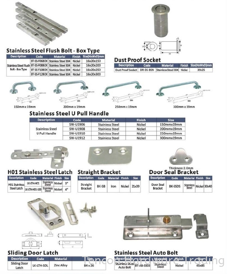 Door Accessories Door Accessories eTen Furniture Hardware