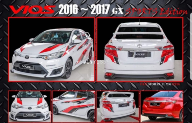 2014 2015 2016 2017 2018 Toyota vios bodykit sportivo new set 