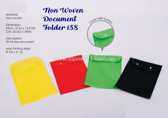 Non Woven Document Folder 138