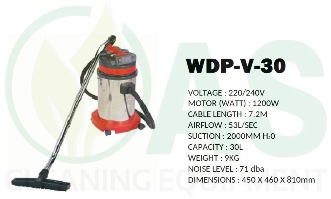 30L Wet and Dry Vacuum Cleaner (STAINLESS STEEL)