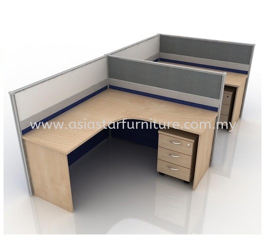 CLUSTER OF 2 OFFICE PARTITION WORKSTATION 12 - Partition Workstation Tropicana | Partition Workstation Taman Tun Dr Ismail | Partition Workstation Bukit Damansara | Partition Workstation Bangsar