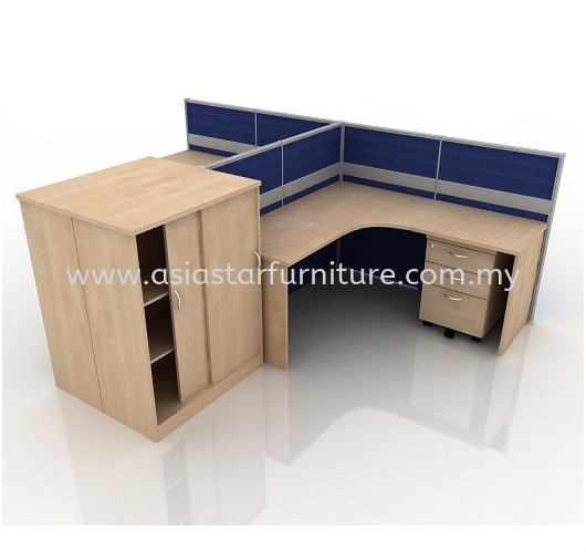 CLUSTER OF 2 OFFICE PARTITION WORKSTATION 18 - Partition Workstation Mont Kiara | Partition Workstation Solaris Dutamas | Partition Workstation Jalan Ipoh | Partition Workstation Ampang Point