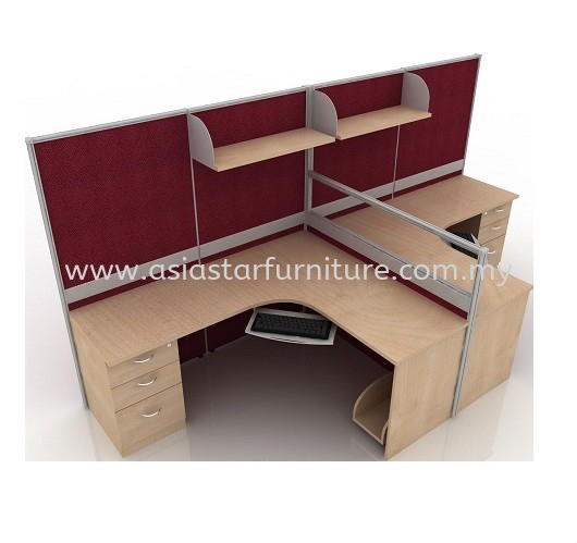 CLUSTER OF 2 OFFICE PARTITION WORKSTATION 10 - Partition Workstation Bangsar South | Partition Workstation Puteri Puchong | Partition Workstation Damansara Kim | Partition Workstation Bandar Puchong Jaya