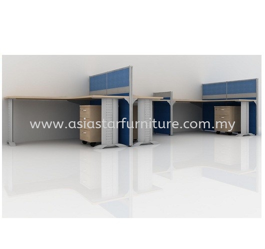 CLUSTER OF 2 OFFICE PARTITION WORKSTATION 30 - Partition Workstation Kuchai Lama | Partition Workstation Bandar Kinrara | Partition Workstation Bukit Jalil | Partition Workstation Sentul