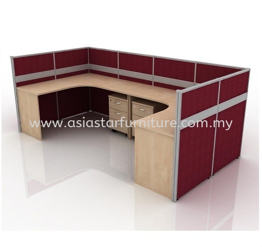 CLUSTER OF 2 OFFICE PARTITION WORKSTATION 20 - Partition Workstation Setiawangsa | Partition Workstation Taman Maluri | Partition Workstation Ampang Jaya | Partition Workstation Mutiara Damansara