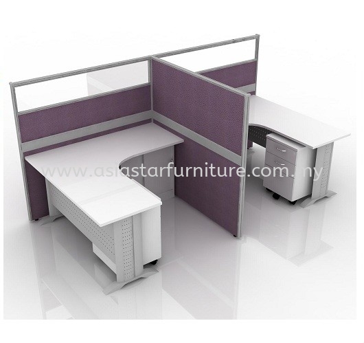 CLUSTER OF 2 OFFICE PARTITION WORKSTATION 4 - Partition Workstation Sunway | Partition Workstation Subang | Partition Workstation Shah Alam | Partition Workstation Setia Alam