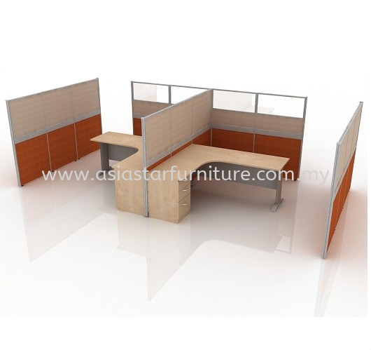 CLUSTER OF 2 OFFICE PARTITION WORKSTATION 7 - Partition Workstation Sepang | Partition Workstation Banting | Partition Workstation Rawang | Partition Workstation Bandar Botanic