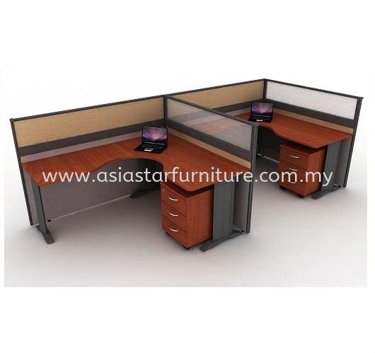 CLUSTER OF 2 OFFICE PARTITION WORKSTATION 25 - Partition Workstation Subang | Partition Workstation Shah Alam | Partition Workstation Setia Alam | Partition Workstation Kota Kemuning