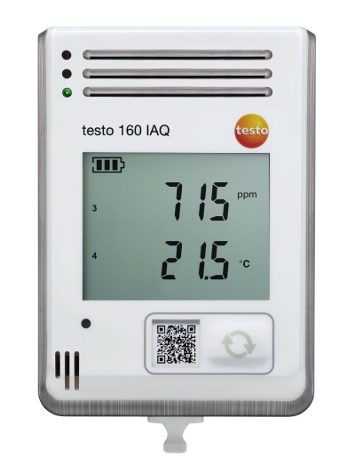testo 160 IAQ - WiFi Data Logger with Display & Integrated Sensors for Temperature, Humidity, CO2 & Atmospheric Pressure