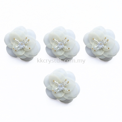 Handmake Flower, Code 86#, Color 25# Cream, 5pcs/pack