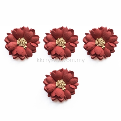 Handmake Flower, Code 87#, Color 23#  Padparadscha, 5pcs/pack